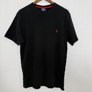 Polo Ralph Lauren Pajama Top Mens XL Black Sleepwear Short Sleeve Logo Crewneck